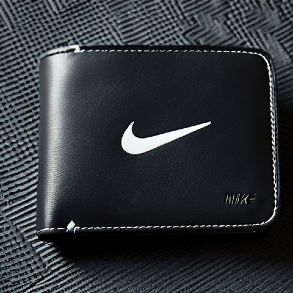 나이키와 아디다스 스포츠 지갑 비교 - Nike Minimalist Wallet**

"A close-up shot of a black Nike sporty wallet, fully closed, lying on a t...