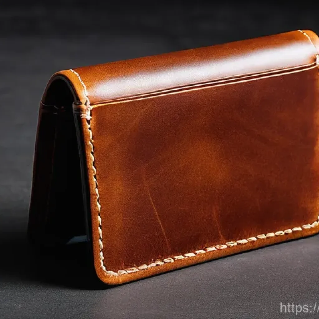 하트만 레더 지갑과 벨로 지갑 차이 - **Prompt for a Traditional Leather Wallet:**
"A close-up, warm-toned photograph capturing the es...