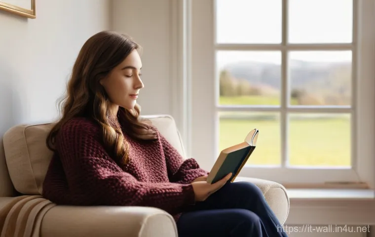 구찌 재키 카드 지갑과 GG 마몬트 비교 - **Prompt:** A tranquil indoor scene featuring a young woman in her early twenties, with long, wavy b...