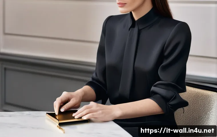 생로랑 모노그램 카드홀더 vs 루루 지갑 - **Prompt:** A chic, elegant Italian woman in her early 30s, dressed in a sophisticated, non-revealin...