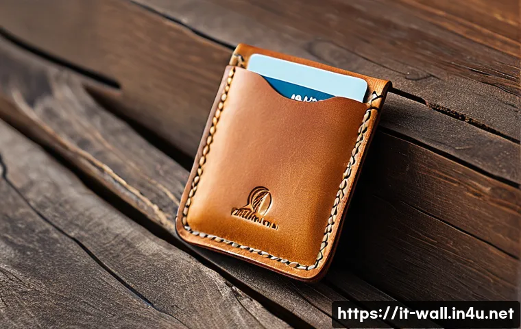 에코백과 어울리는 슬림 지갑 추천 - A sleek, slim wallet made from vegetable-tanned leather, showcased inside a natural cotton eco-bag. ...